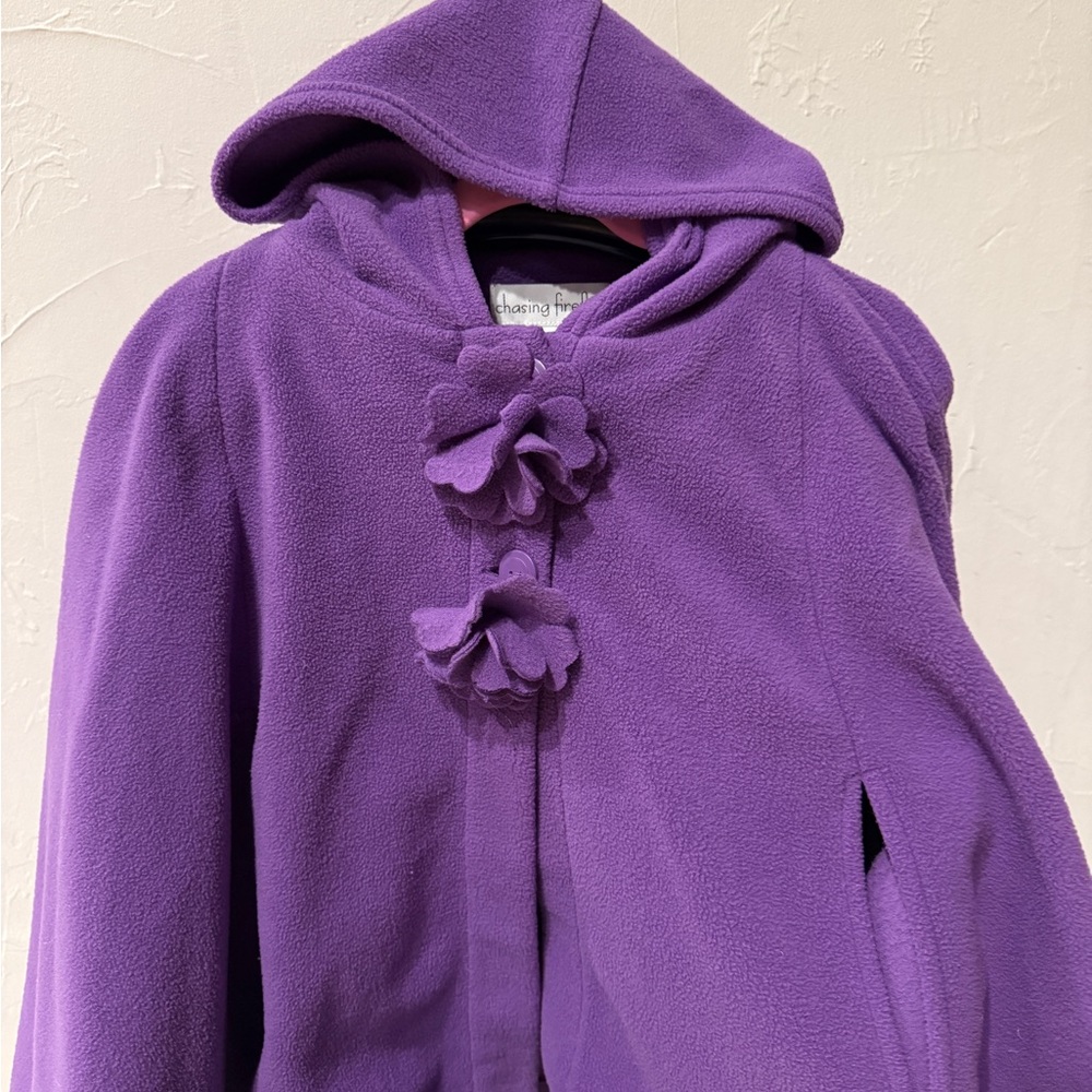 Chasing Fireflies Purple Hooded Cape for Kids